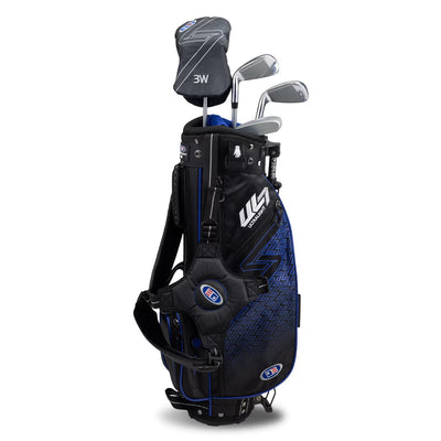 U.S. Kids Golf UL-7 4 Club Stand Set (Approx Age 6, Height 45"-48") Black/Blue Bag