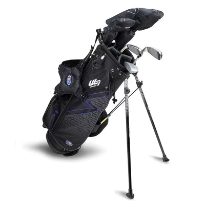 U.S. Kids Golf UL-7 5 Club Stand Set (Approx Age 9, Height 54"-57") Black/Purple Bag