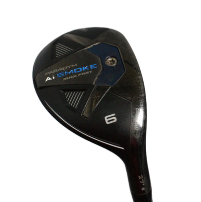 Pre-Owned Callaway Ai Smoke Max Fast: 6 Hybrid (27.0) W/ Attas 50 A (Senior) (39 Inch) Shaft (Above Average)