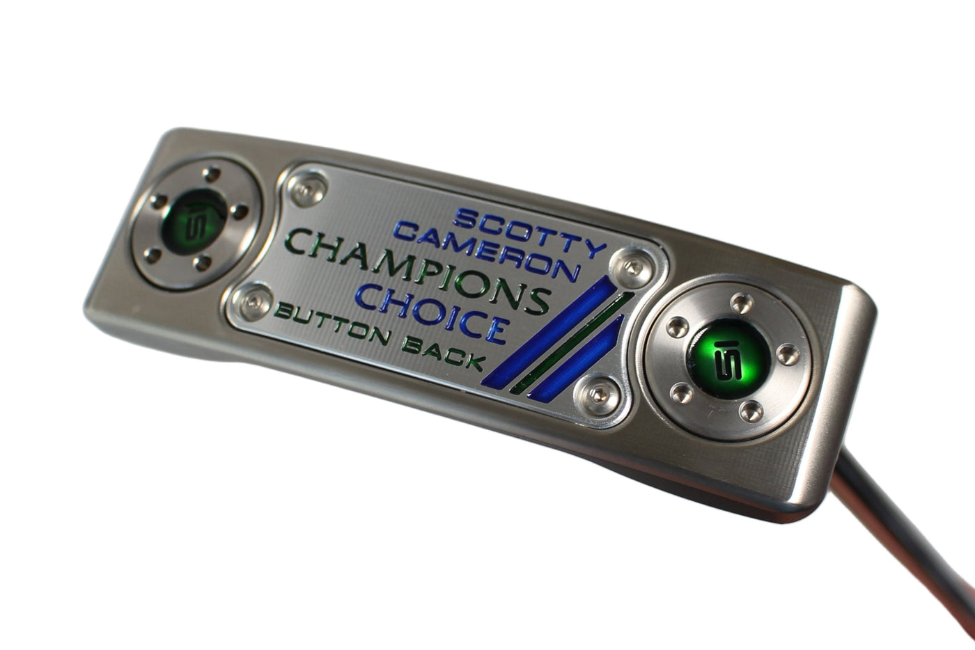 Scotty Cameron Champions Choice Button Back Newport Plus (15G Weights) Custom Shop Limited Putter Green/Blue