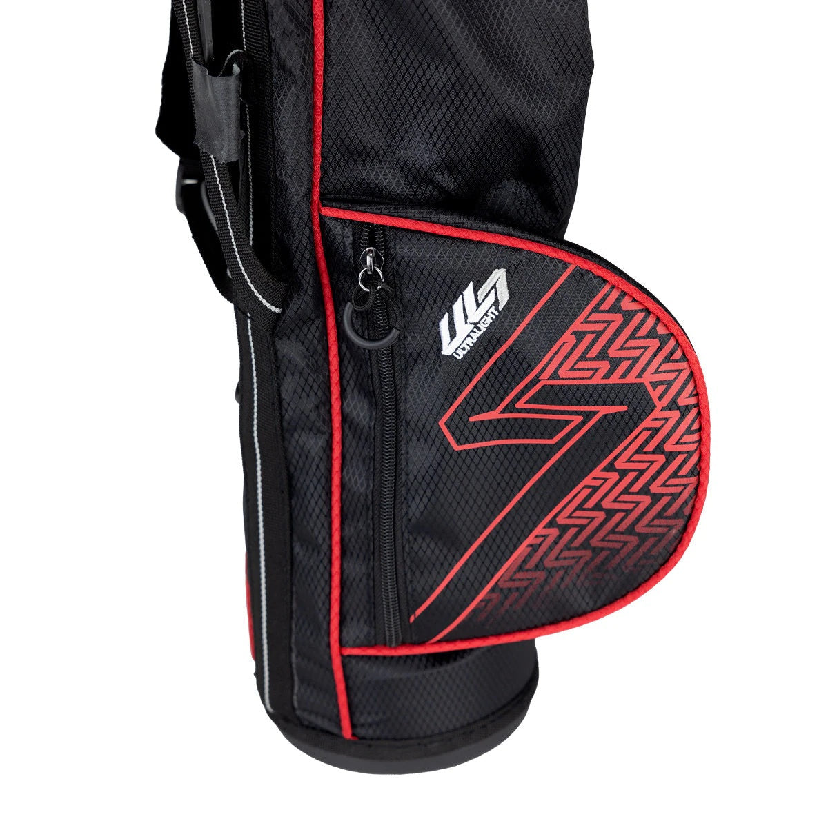 U.S. Kids Golf UL-7 3 Club Stand Set (Approx Age 4, Height 39"-42") Black/Red Bag